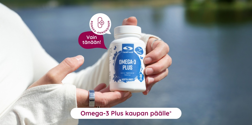 Vain t�n��n! Omega-3 Plus kaupan p��lle*