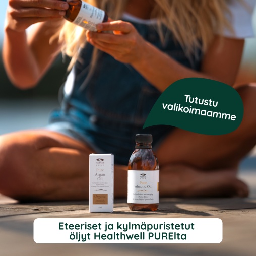 Tutustu valikoimaamme! Eteeriset ja kylm�puristetut �ljyt Healthwell PURElta