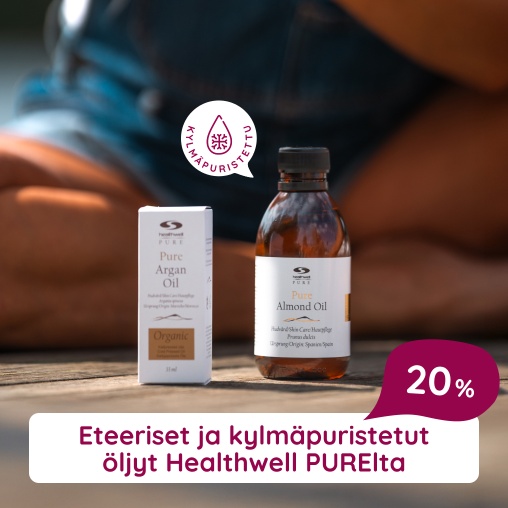 Eteeriset ja kylm�puristetut �ljyt Healthwell PURElta 20 %
