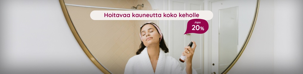 Valikoidut tuotteet koko vartalolle jopa 20 %