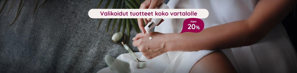 Hoitavaa kauneutta koko keholle jopa 20 %