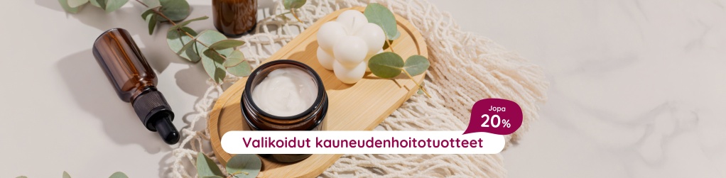 Valikoidut kauneudenhoitotuotteet jopa 20 %