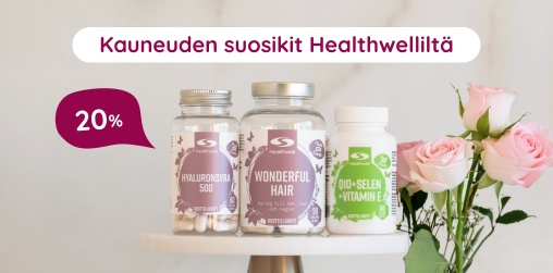 Kauneuden suosikit Healthwellilt�  20%