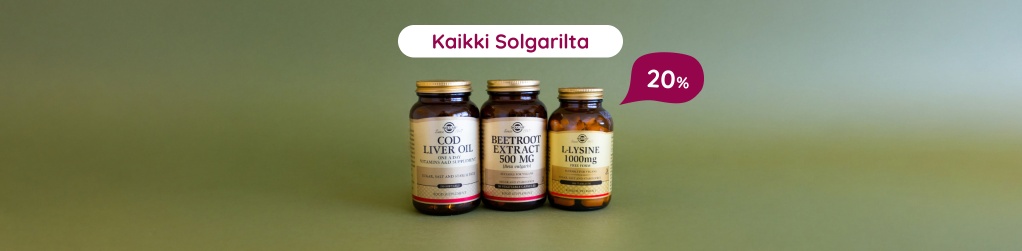 Kaikki Solgarilta 20 %
