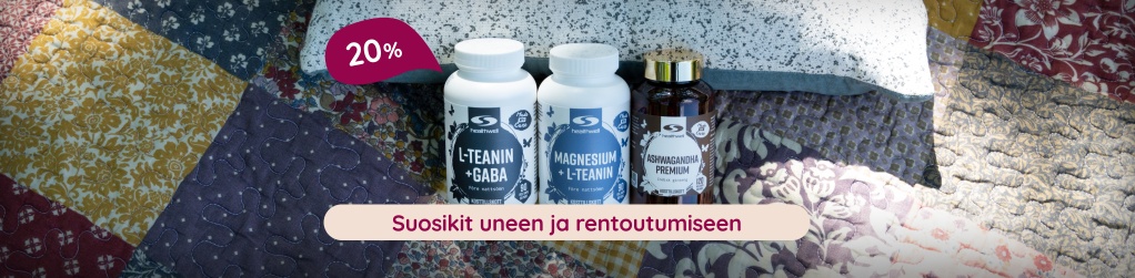 Suosikit uneen ja rentoutumiseen 20 %