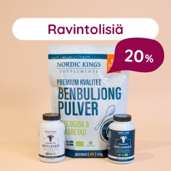 Ravintolisi� 20 %