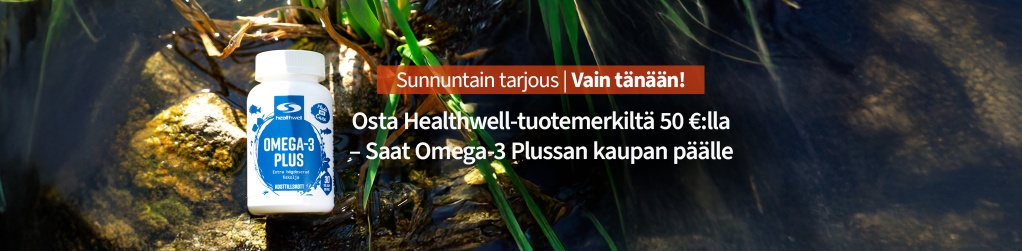 Osta 50 :lla Healthwell-tuotemerkilt, saat lahjan